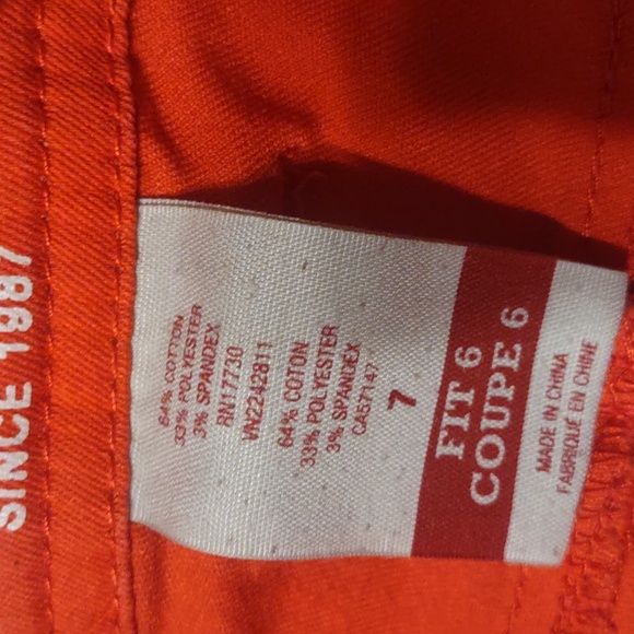 Missimo Skinny Jeans Juniors Size 7 Fit 6 Red Orange - Picture 8 of 9